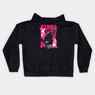 Strike Biker Girl Futuristic Samurai Katana Helmet Kids Hoodie